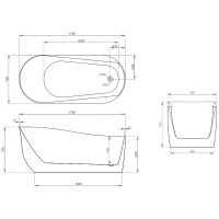 Товар: Акриловая ванна Abber 170х78 без гидромассажа арт-AB9491-1.7 - фото 6 Акриловая ванна Abber 170х78 без гидромассажа арт-AB9491-1.7 — фото 6, Акриловые ванны
