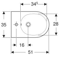 Биде Geberit Acanto без крышки арт-500.601.01.2 — фото 5, Биде подвесные