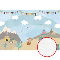 Фреска детская Ortograf Для самых маленьких 32960 Фактура бархат FX Флизелин (4*2,7) Разноцветный, Животные/Пейзаж арт-32960 (бархат FX) — фото 1, Фрески