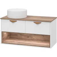 Товар: Тумба под раковину Brevita Bergen 105 подвесная Белая матовая Дуб Галифакс олово арт-BER-07105-19-01-2Я - фото 1 Тумба под раковину Brevita Bergen 105 подвесная Белая матовая Дуб Галифакс олово арт-BER-07105-19-01-2Я — фото 1, Тумбы под раковину