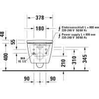 Унитаз Duravit ME by Starck подвесной без сиденья арт-2510092000 — фото 6, Подвесные унитазы