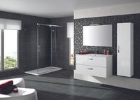 Шкаф пенал Jacob Delafon Ola 35 подвесной Белый лак арт-EB396-J5 — фото 2, Пеналы для ванной комнаты