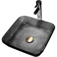 Раковина-чаша Abber Glas 39 Черная арт-AK2311B — фото 1, Раковины накладные