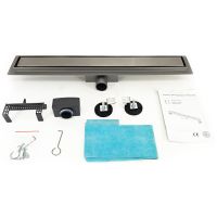 Душевой лоток Esbano Meta 60 M-TILE-60GM с решеткой Оружейная сталь / под плитку арт-ESTRMETTILE60GM — фото 3, Душевые лотки