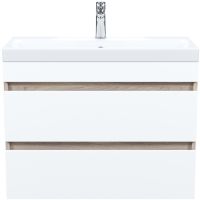 Тумба с раковиной Iddis Zodiac 80 подвесная Белая матовая Дерево арт-ZOD8AB0i95K — фото 2, Тумбы с раковиной