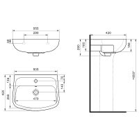 Товар: Раковина Santek Лонги 55 Белая арт-1WH501755 - фото 13 Раковина Santek Лонги 55 Белая арт-1WH501755 — фото 13, Раковины подвесные