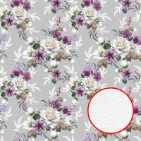 Фреска Ortograf Цветы 33409 Фактура бархат FX Флизелин (2,7*2,7) Серый/Разноцветный, Цветы арт-33409 (бархат FX) — фото 1, Фрески