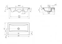 Тумба с раковиной Aquanet Порто 80 подвесная Белая арт-212577 — фото 9, Тумбы с раковиной