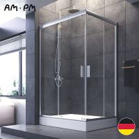 Душевой уголок AM.PM Gem 120x90 профиль Хром матовый стекло прозрачное арт-W90G-404-120290-MT — фото 1, Прямоугольные душевые уголки