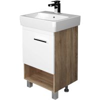 Тумба под раковину 1MarKa Tera 50 Дуб Сонома арт-У76064 — фото 1, Тумбы под раковину