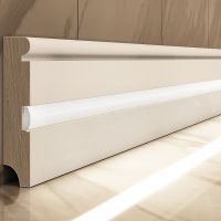 Плинтус Evrowood 2000x80x16 мм арт-PN 030 led — фото 1, Плинтуса напольные