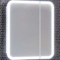 Зеркальный шкаф Opadiris Элеганс 80 с подсветкой Белый матовый арт-00-00006876 — фото 1, Зеркальные шкафы в ванную