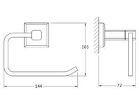 Держатель туалетной бумаги Artwelle Hagel Хром арт-9916 — фото 3, Держатели туалетной бумаги