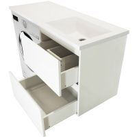 Тумба с раковиной Эстет Dallas Luxe 110 R подвесная Белая арт-ФР-00002021 — фото 3, Тумбы с раковиной