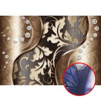 Фреска Ortograf 3D 6663 Фактура бархат серебро FX-S Флизелин (2,9*2) Коричневый, Абстракция арт-6663 (бархат серебро FX-S) — фото 1, Фрески