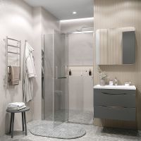 Товар: Душевая дверь Grossman Pragma 100 профиль Хром стекло прозрачное арт-100.K33.03.100.10.00 - фото 3 Душевая дверь Grossman Pragma 100 профиль Хром стекло прозрачное арт-100.K33.03.100.10.00 — фото 3, Распашные душевые двери