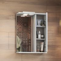 Зеркало со шкафом Vigo Diana 50 R с подсветкой Белое арт-z.DIA.50.R.El — фото 2, Зеркальные шкафы в ванную