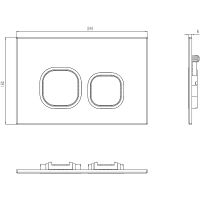 Клавиша смыва WeltWasser Bamberg BL Черная арт-10000010290 — фото 3, Кнопки смыва