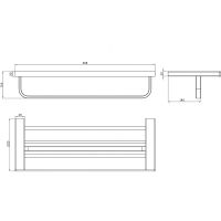 Полка для полотенец Milacio Ultra Нержавеющая сталь арт-MCU.955.SS — фото 4, Полки для полотенец