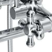 Смеситель для ванны Damixa Retro универсальный Хром арт-239500000 — фото 3, Смеситель для ванны