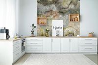 Панно Marburg Lava Винил на флизелине (2,12*2,7) Серый/Зеленый/Розовый, Облака/Абстракция арт-46967 — фото 3, Обои для стен