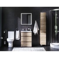 Товар: Комплект душевого уголка AM.PM Gem с поддоном с мебелью с унитазом с комплектом смесителей с душевым гарнитуром и аксессуарами арт-UK91SA - фото 2 Комплект душевого уголка AM.PM Gem с поддоном с мебелью с унитазом с комплектом смесителей с душевым гарнитуром и аксессуарами арт-UK91SA — фото 2, Душевые уголки четверть круга