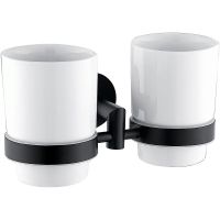 Стакан для зубных щеток Allen Brau Priority Белый Черный матовый арт-6.31003-31 — фото 1, Стаканы для зубных щеток