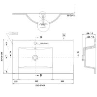 Тумба с раковиной SanVit Бруно-2 120 L подвесная Белая глянцевая арт-kbruno2120Lw — фото 6, Тумбы с раковиной
