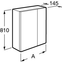 Зеркальный шкаф Roca Up 80 с подсветкой Белый глянец арт-ZRU9303017 — фото 6, Зеркальные шкафы в ванную