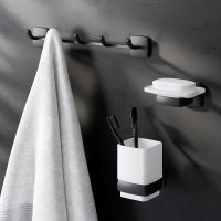 Набор аксессуаров для ванной AM.PM Gem Черный матовый арт-AK90B1903B — фото 2, Наборы аксессуаров для ванной комнаты