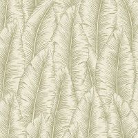 Обои Grandeco Cumaru Винил на флизелине (0,53*10,05) Бежевый/Зеленый, Листья арт-CU 3203 — фото 1, Обои для стен