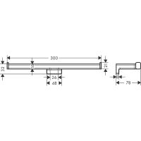 Держатель туалетной бумаги Hansgrohe AddStoris двойной Хром арт-41748000 — фото 2, Держатели туалетной бумаги