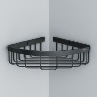 Полка корзина AM.PM Sense L угловая Черная матовая арт-A7452122 — фото 3, Полки для ванной и душа
