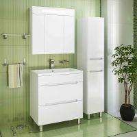 Тумба под раковину Runo Парма 75 Белая арт-00000001141 — фото 5, Тумбы под раковину