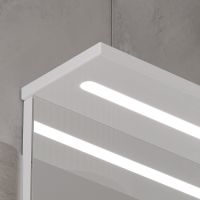 Зеркало со шкафом Volna Lake 80 R с подсветкой Белое арт-zsLAKE80.R-01 — фото 4, Зеркальные шкафы в ванную