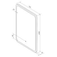 Зеркало Континент Glamour 700х1000 с подсветкой с сенсорным выключателем арт-ЗЛП277 — фото 11, Зеркала в ванную комнату