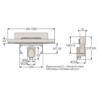 Душевой лоток Berges Wall 1000 с решеткой Хром матовый арт-090057 — фото 10, Душевые лотки