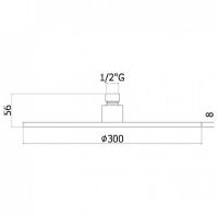 Верхний душ Paffoni Master King Медовое золото арт-ZSOF079HGSP — фото 3, Верхние души