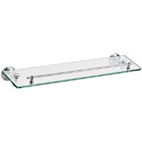 Стеклянная полка CeramaLux Bianco Хром арт-52011 — фото 1, Полки для ванной и душа