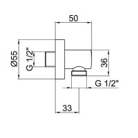 Шланговое подключение Webert Aria Черный матовый арт-AC0344560 — фото 3, Шланговые подключения
