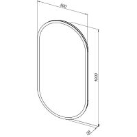 Зеркало Aquanet Монте 50 с подсветкой и подогревом с сенсорным выключателем арт-288970 — фото 5, Зеркала в ванную комнату