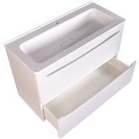 Тумба под раковину Style Line Бергамо мини 90 Люкс Plus подвесная Белая антискрейч арт-СС-00002364 — фото 3, Тумбы под раковину