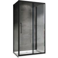 Товар: Душевой уголок Abber Schwarzer Diamant 110х80 профиль Черный стекло прозрачное арт-AG30110BH-S80B-S80B - фото 2 Душевой уголок Abber Schwarzer Diamant 110х80 профиль Черный стекло прозрачное арт-AG30110BH-S80B-S80B — фото 2, Прямоугольные душевые уголки