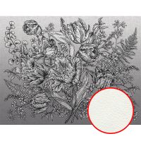 Фреска Ortograf Grafika Natura 31543 Фактура флок FLK Флизелин (3,5*2,7) Серый, Цветы/Абстракция арт-31543 (флок FLK) — фото 1, Фрески