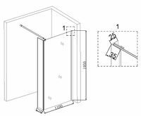 Товар: Душевая перегородка Niagara Nova 110 профиль Хром стекло прозрачное арт-NG-664-11 - фото 4 Душевая перегородка Niagara Nova 110 профиль Хром стекло прозрачное арт-NG-664-11 — фото 4, Душевые перегородки