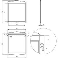 Зеркало Migliore Bella 96 Слоновая кость арт-25950 — фото 3, Зеркала в ванную комнату