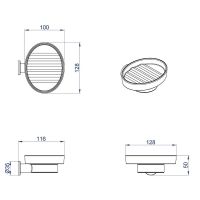 Мыльница Azario Forny Хром арт-AZ-88308 — фото 2, Мыльницы
