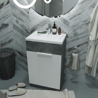 Тумба с раковиной 1MarKa Revo 50H Бетон темно-серый арт-У99086 — фото 3, Тумбы с раковиной