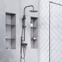 Душевая система Damixa Jupiter Черная матовая арт-977770300 — фото 2, Душевые стойки