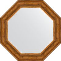 Зеркало Evoform Octagon 79х79 в багетной раме - Травленая бронза 99 мм арт-BY 3825 — фото 1, Зеркала в ванную комнату